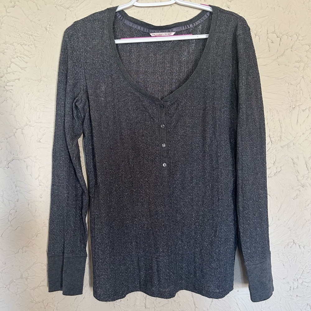 Women's Grey Long Sleeve Top